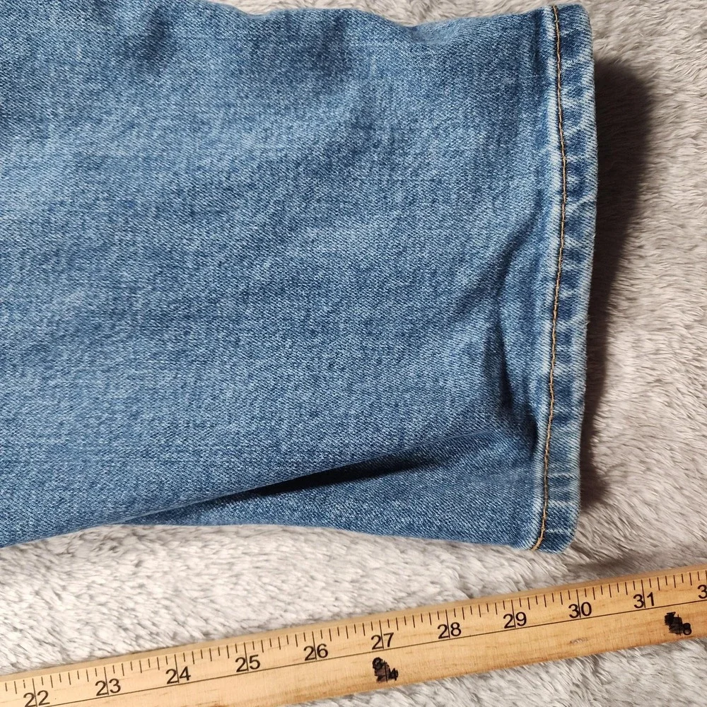 Levis 505 Jeans Mens 40x30 Blue Medium Wash Regular Straight Stretch Denim